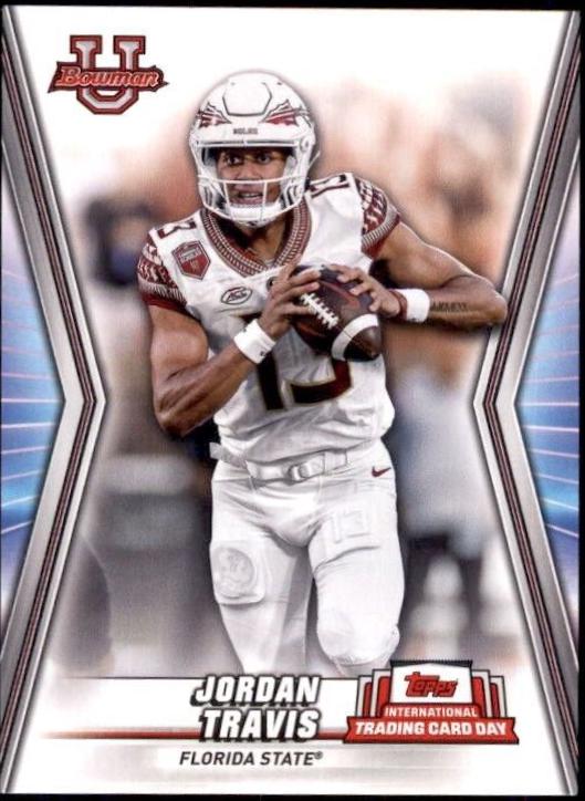 Jordan Travis #NTCD-BF6 Football Cards 2023 Topps International Trading Card Day