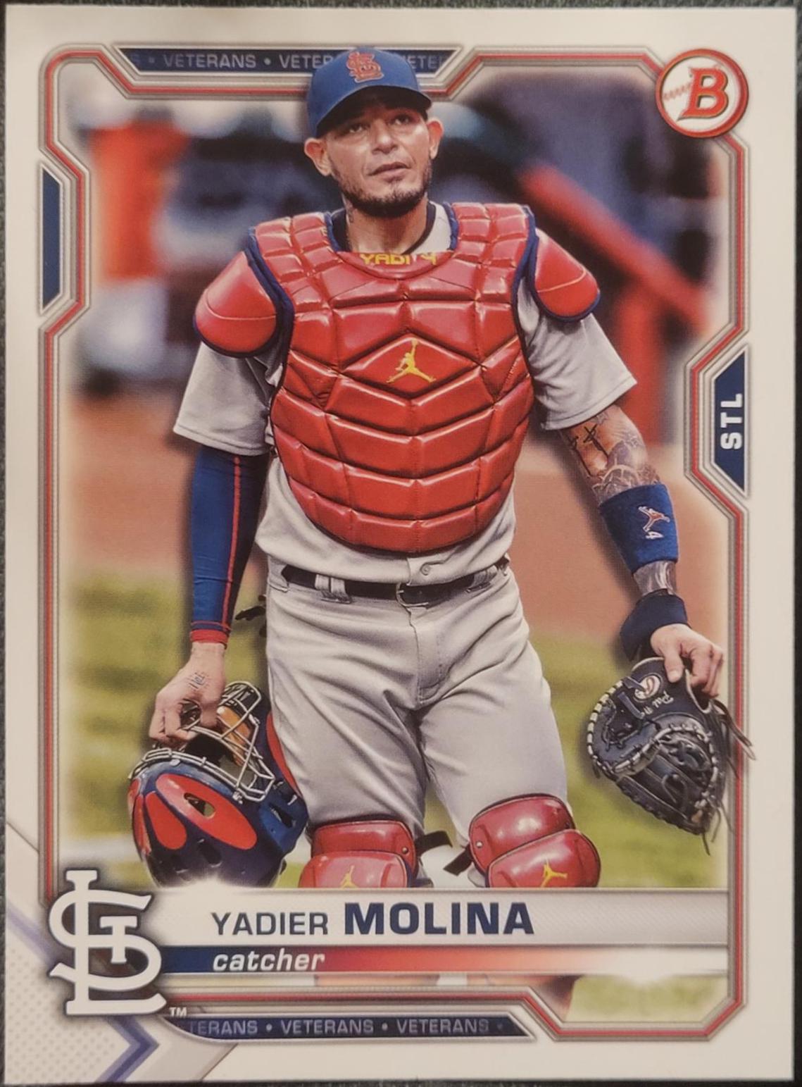 Yadier Molina #42 2021 Bowman Baseball