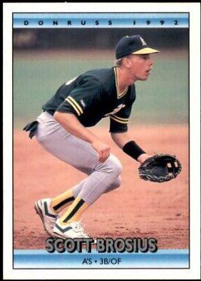 Scott Brosius #591 1992 Donruss Baseball