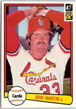 John Martin #343 Baseball Cards 1982 Donruss