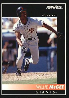 Willie McGee #7 Baseball Cards 1992 Pinnacle
