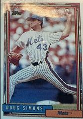 Doug Simons #82 Baseball Cards 1992 Topps Micro Prices