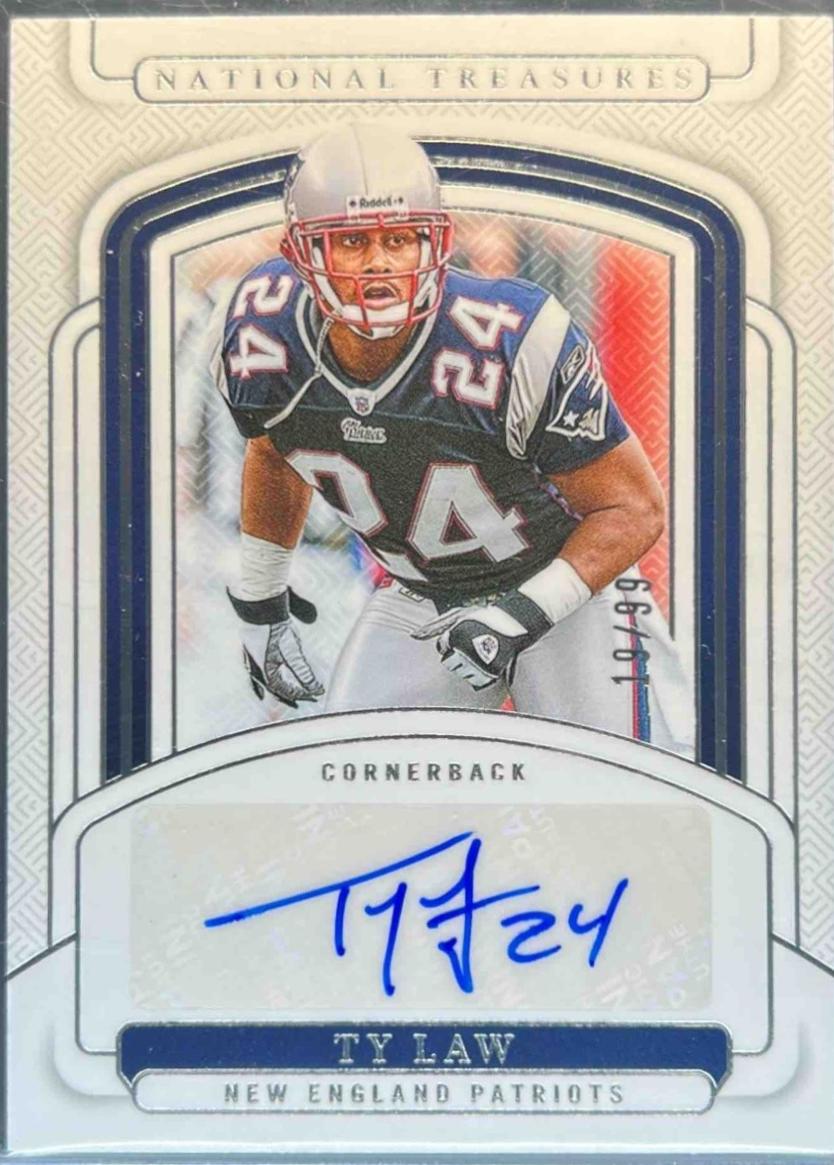 Ty Law #19 2024 Panini National Treasures Football Signatures