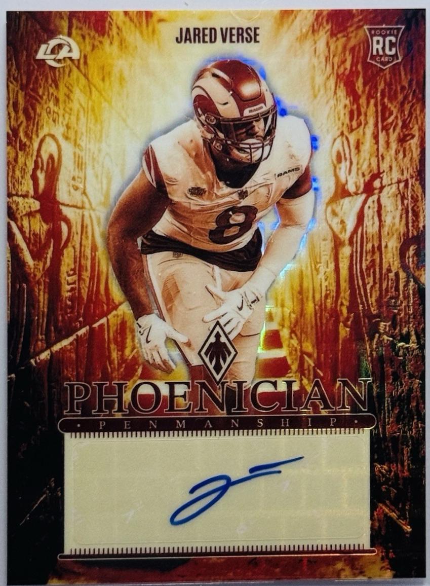 Jared Verse #PRP-JVE Football Cards 2024 Panini Phoenix Phoenician Rookie Penmanship