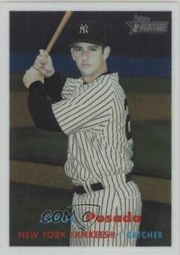 Jorge Posada #10 Baseball Cards 2006 Topps Heritage Chrome