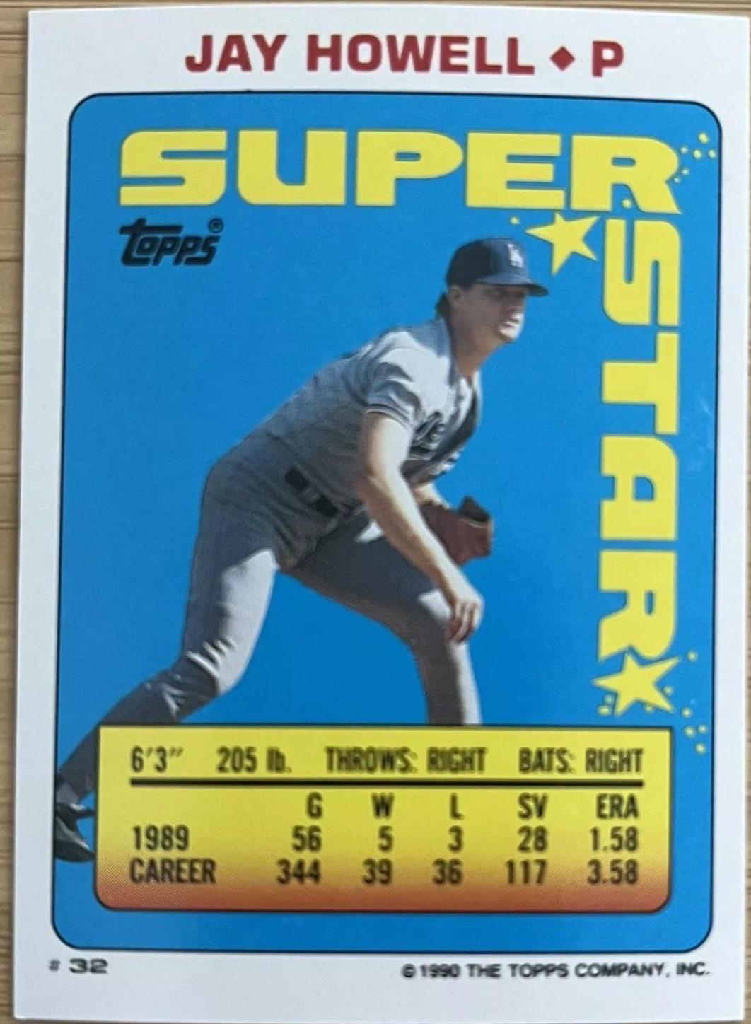 Jay Howell #32 Baseball Cards 1995 Topps Cyberstats