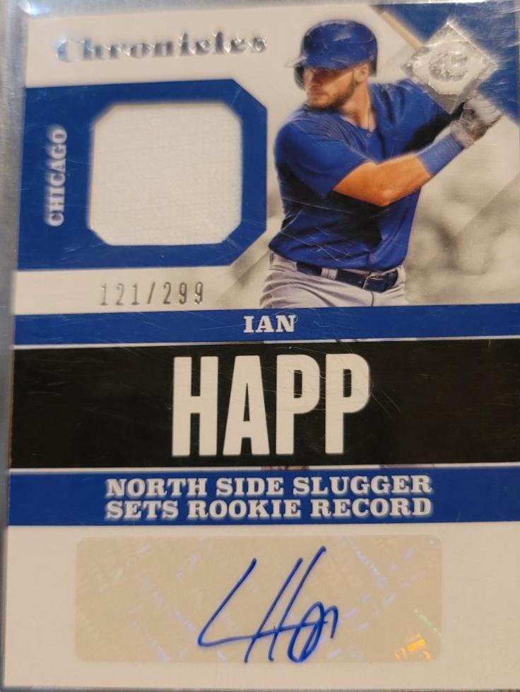 Ian Happ #CSS-IH Baseball Cards 2017 Panini Chronicles Signature Swatches