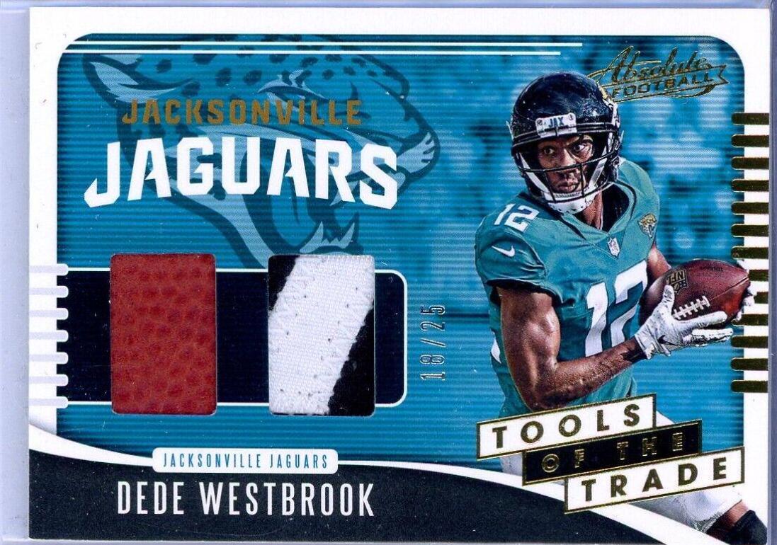 Dede Westbrook #TTD-DW Football Cards 2019 Panini Absolute Tools of the Trade Double