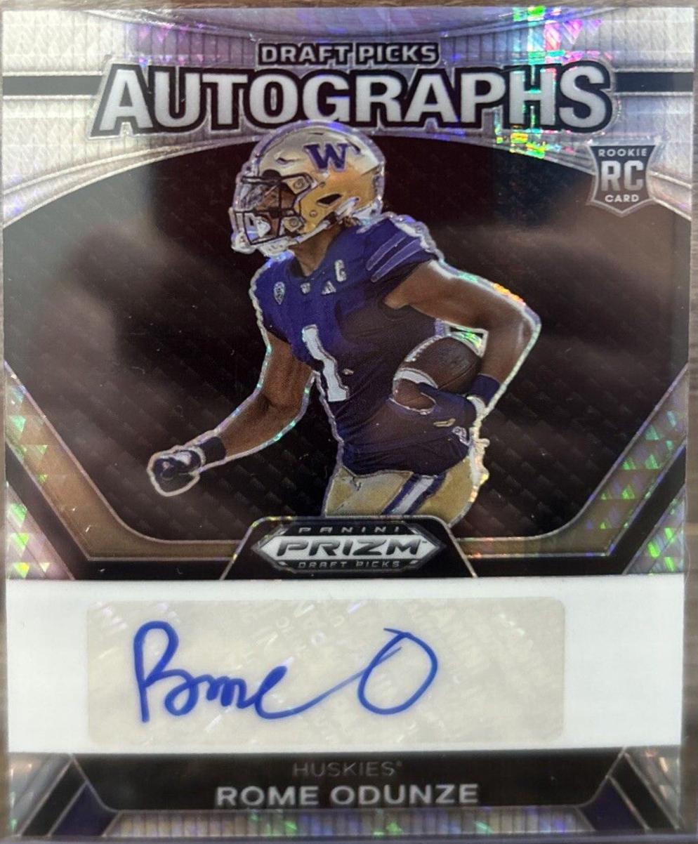 Rome Odunze #DPA-ROE 2024 Panini Prizm Draft Picks Autographs Football