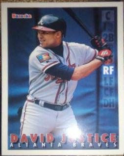 David Justice #6 Baseball Cards 1995 Bazooka