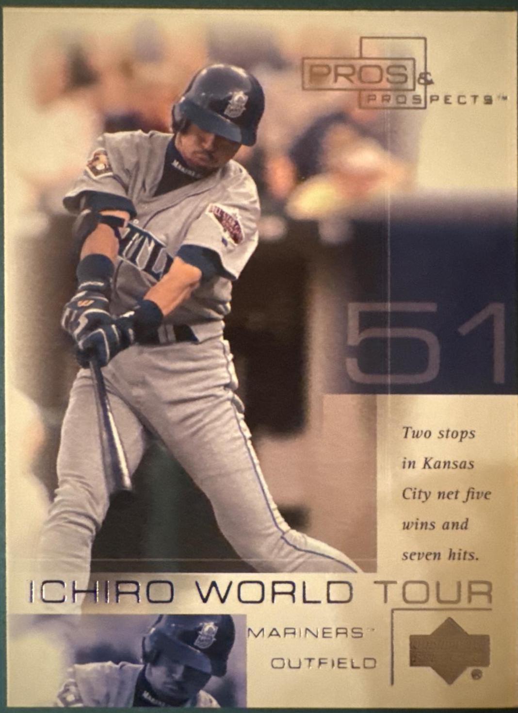 Ichiro Suzuki #WT10 Baseball Cards 2001 Upper Deck Pros & Prospects Ichiro World Tour
