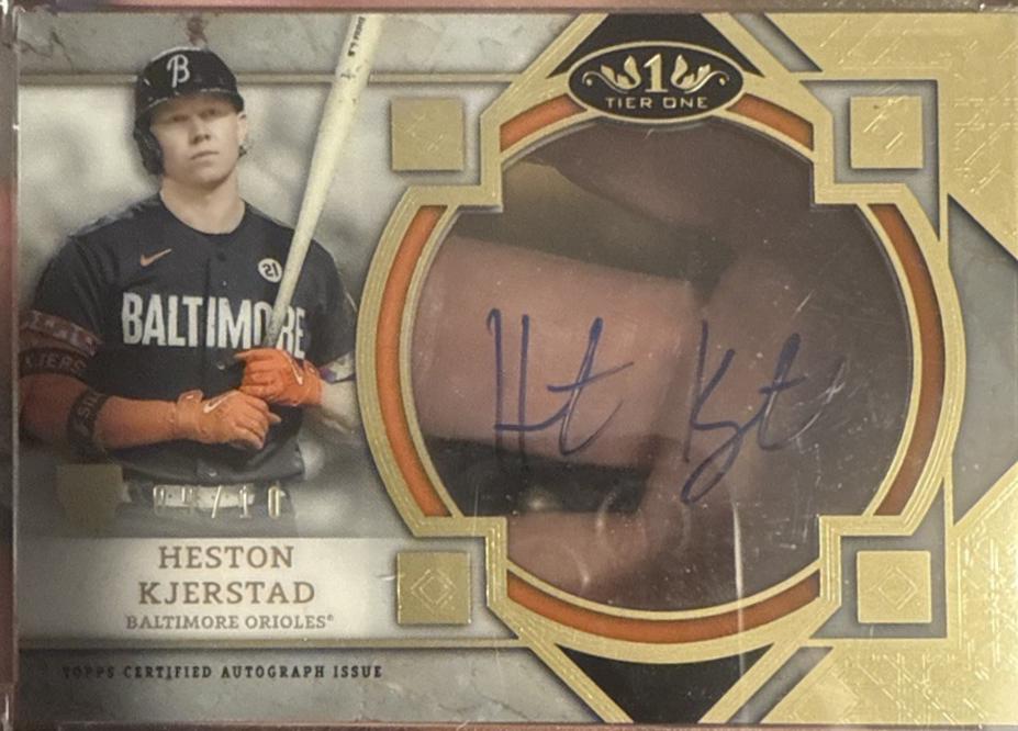 Heston Kjerstad #C1A-HK 2024 Topps Tier One Baseball Clear One Autographs
