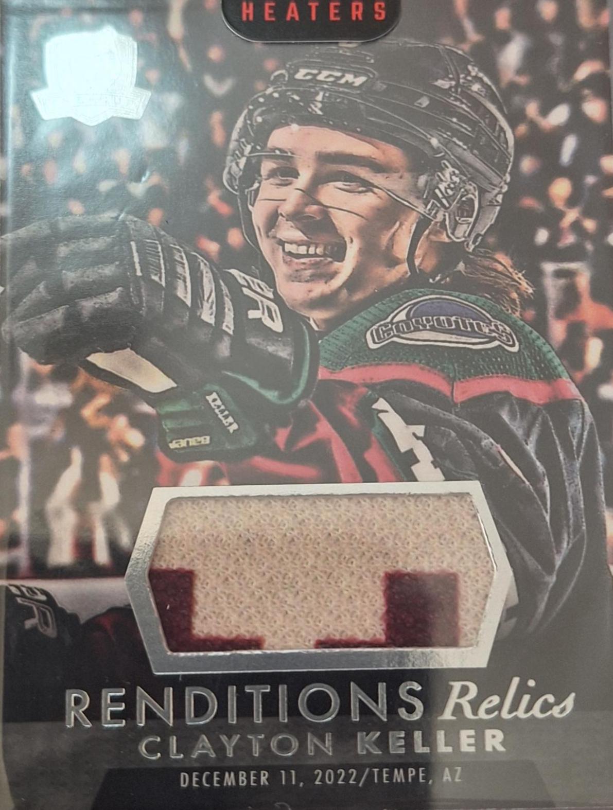 Clayton Keller #RR-CK Hockey Cards 2022 Upper Deck The Cup Renditions Relic
