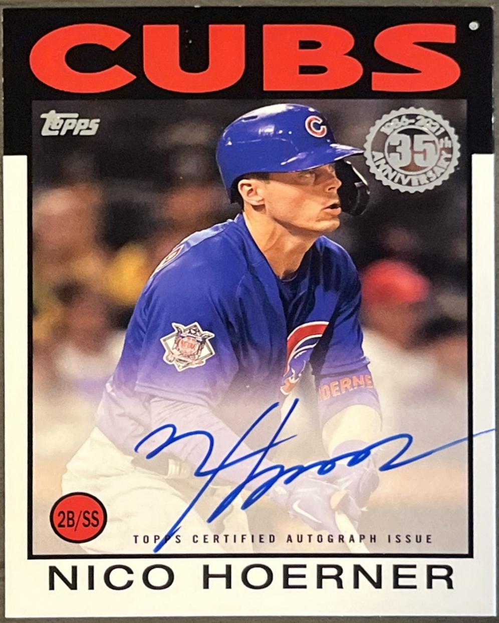 Nico Hoerner #86A-NH 2021 Topps 1986 35th Anniversary Autograph Baseball