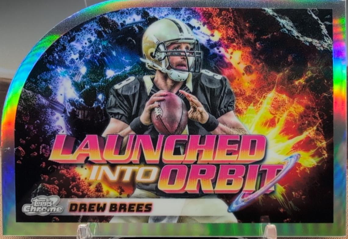 Drew Brees #LIO-17 Football Cards 2024 Topps Cosmic Chrome Launched Into Orbit