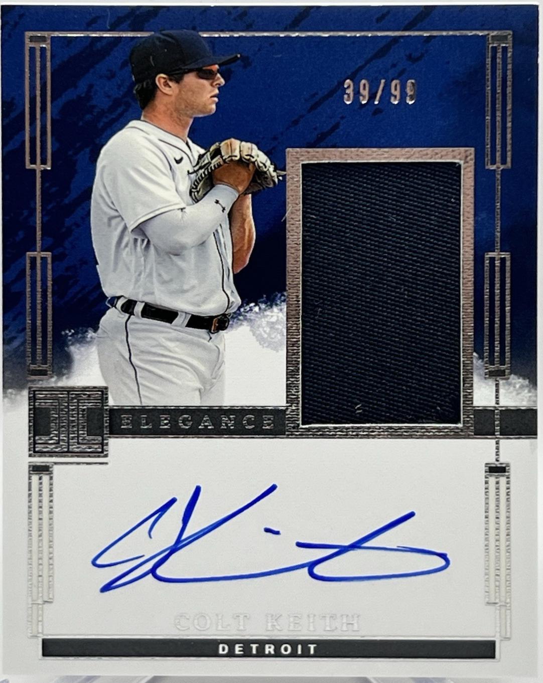 Colt Keith #EPJ-CK Baseball Cards 2024 Panini Impeccable Elegance Prospect Jersey Autograph