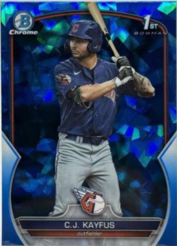 C.J. Kayfus #BDC-101 Baseball Cards 2023 Bowman Draft Chrome Sapphire