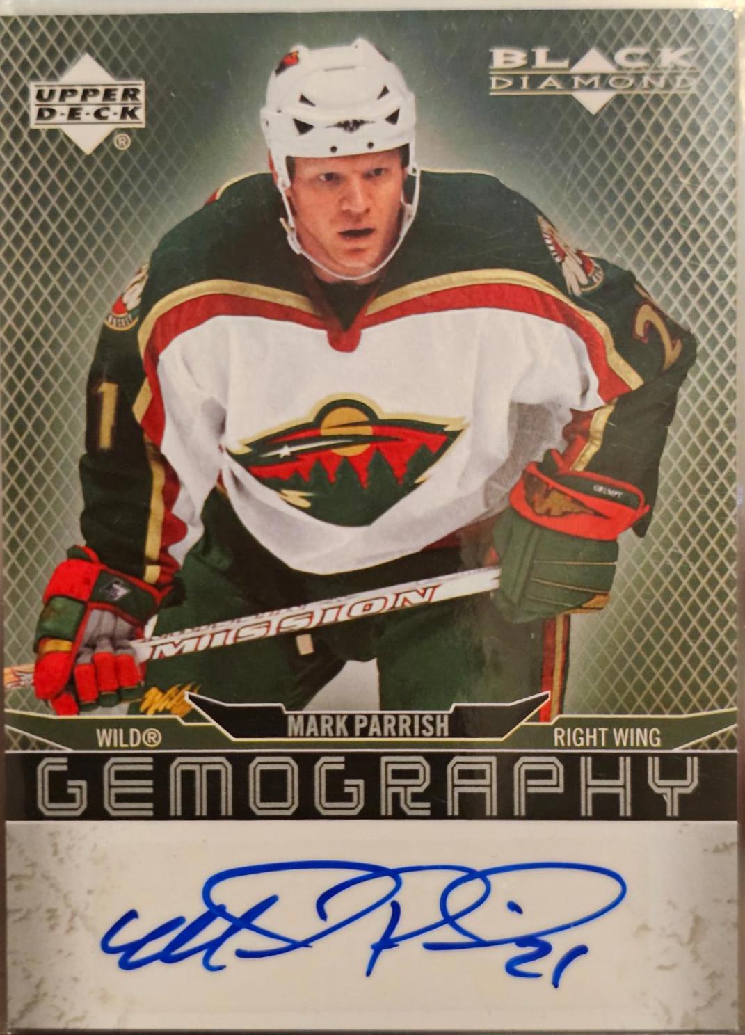Mark Parrish #G-MP Hockey Cards 2007 Upper Deck Black Diamond Gemography