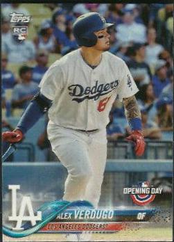 Alex Verdugo #128 Baseball Cards 2018 Topps Opening Day
