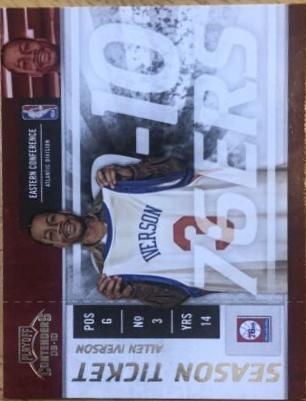 Allen Iverson #18 Basketball Cards 2009 Playoff Contenders