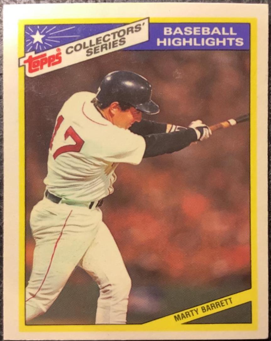 Marty Barrett #17 Baseball Cards 1987 Topps Woolworth Highlights