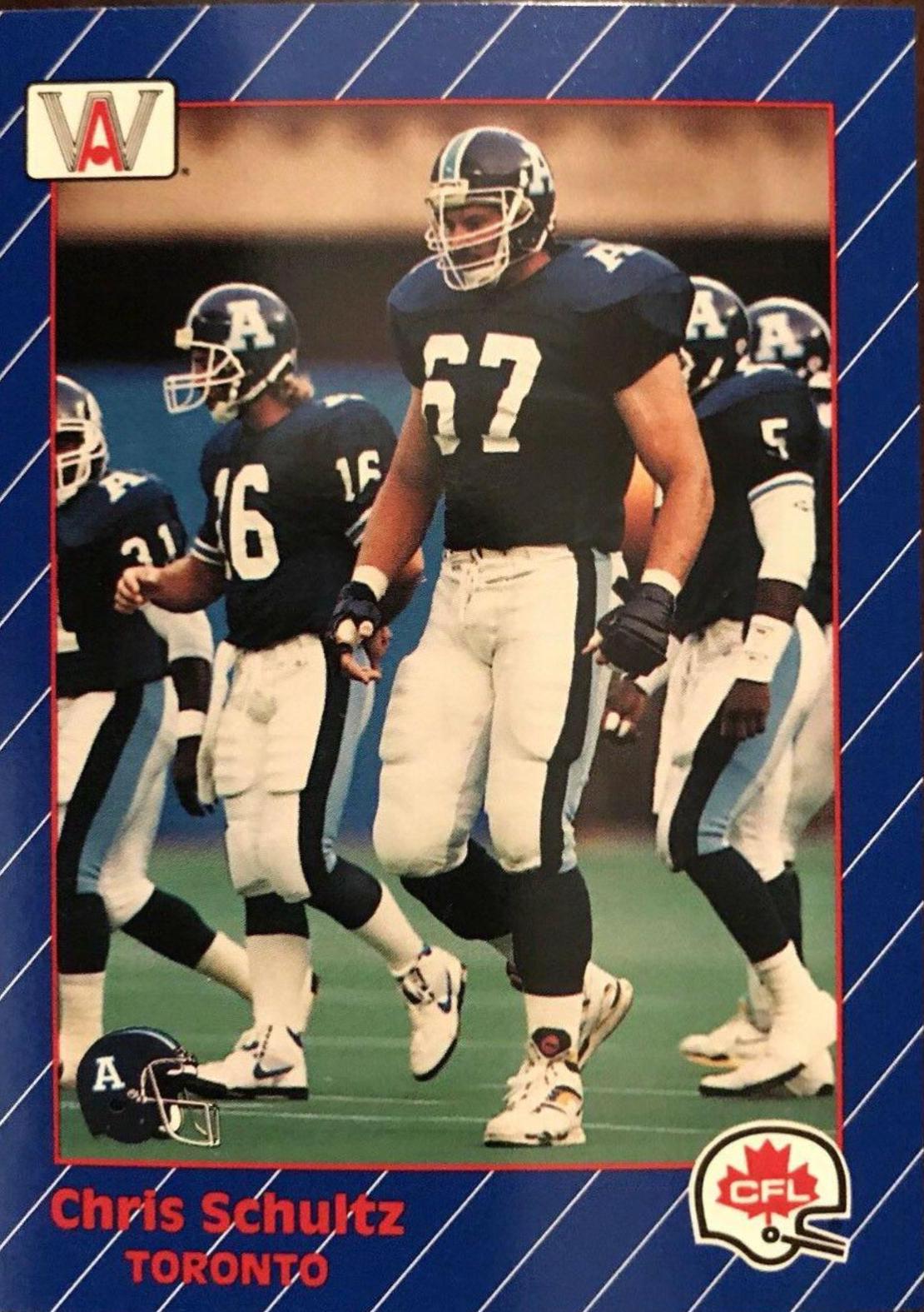Chris Schultz #96 Football Cards 1991 All World CFL