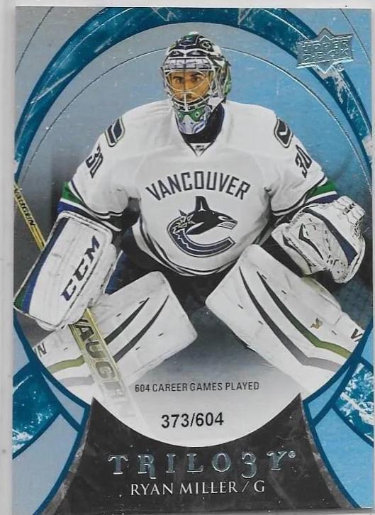 Ryan Miller #83 Hockey Cards 2015 Upper Deck Trilogy