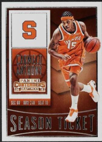 Carmelo Anthony #15 Basketball Cards 2015 Panini Contenders Draft Picks