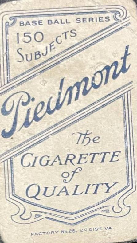 Bull Durham Baseball Cards 1909 T206 Piedmont 350