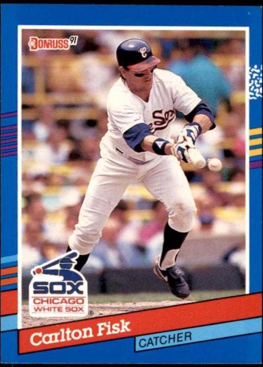 Carlton Fisk #108 Baseball Cards 1991 Donruss