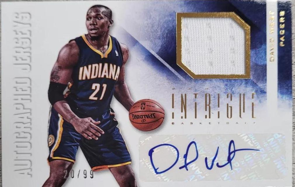 David West #31 Basketball Cards 2012 Panini Intrigue Autographed Jerseys