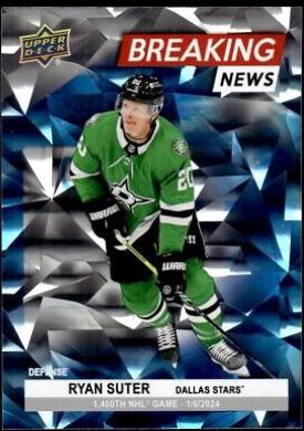Ryan Suter #BN-12 Hockey Cards 2024 Upper Deck Breaking News