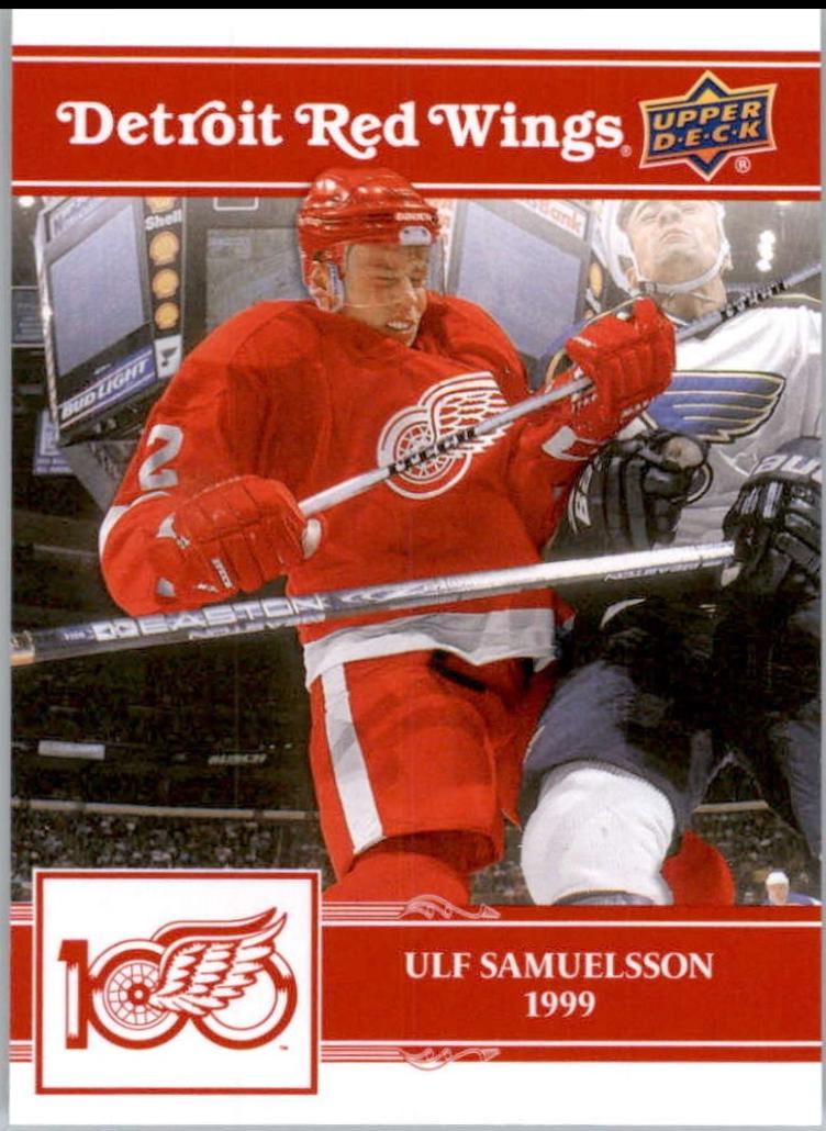 Ulf Samuelsson #66 2025-26 Upper Deck Detroit Red Wings Centennial Hockey