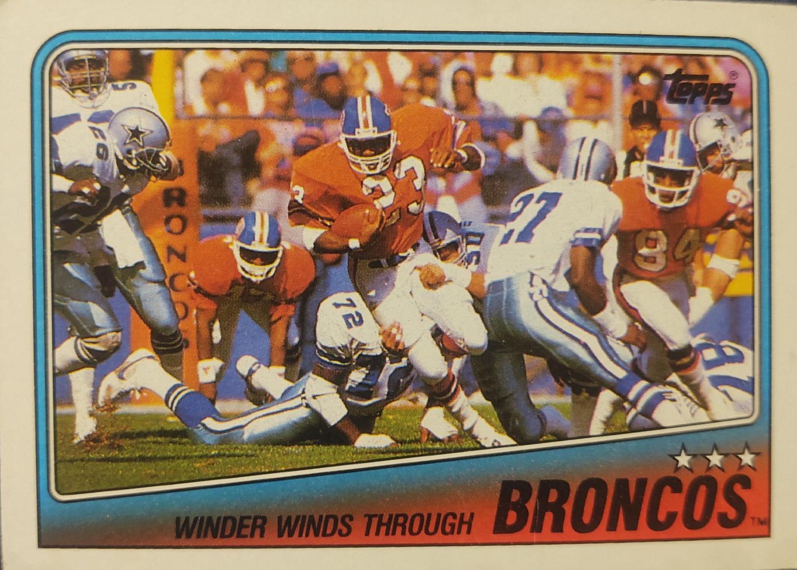 Broncos #22 Football Cards 1988 Topps