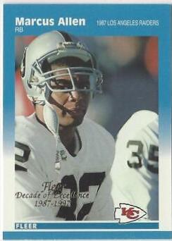 Marcus Allen #1 Football Cards 1997 Fleer Decade of Excellence