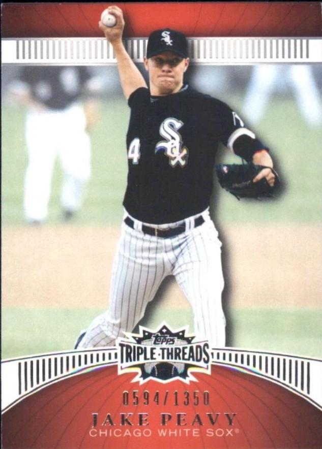 Jake Peavy #17 Baseball Cards 2010 Topps Triple Threads