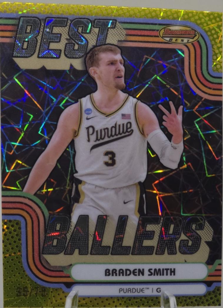 Braden Smith [Yellow Lazer Refractor] #BB-9