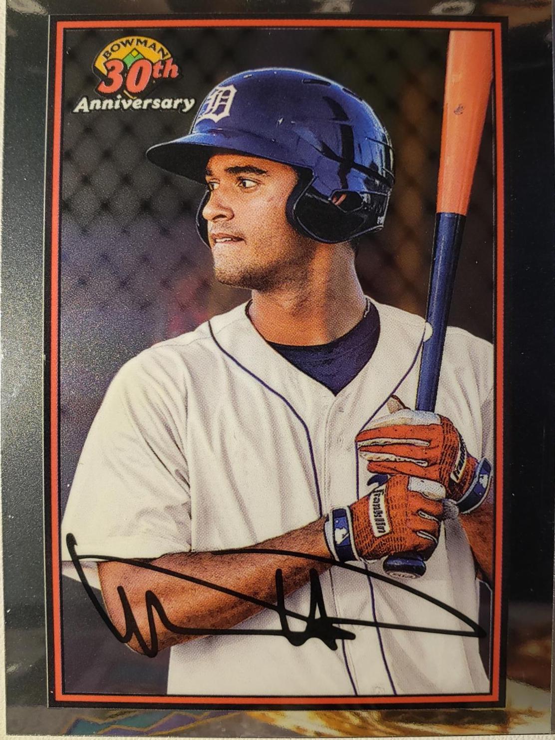 Riley Greene 2019 Bowman 30th Anniversary Auto #B30-RG Baseball Cards 2019 Bowman Draft Chrome 30th Anniversary Autographs