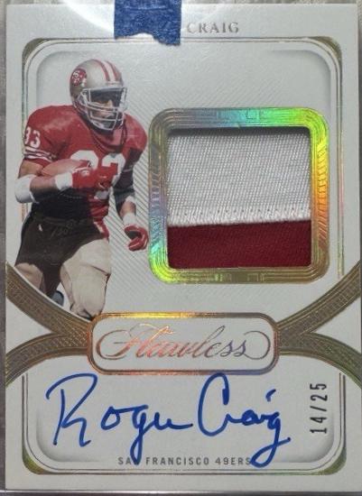 Roger Craig #24 2024 Panini Flawless Football Distinguished Patch Autographs