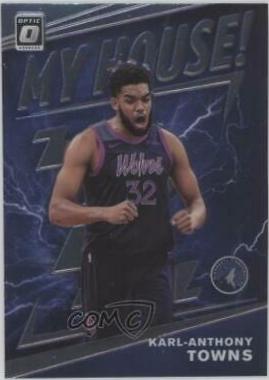 Karl Anthony Towns #2 Basketball Cards 2019 Panini Donruss Optic My House
