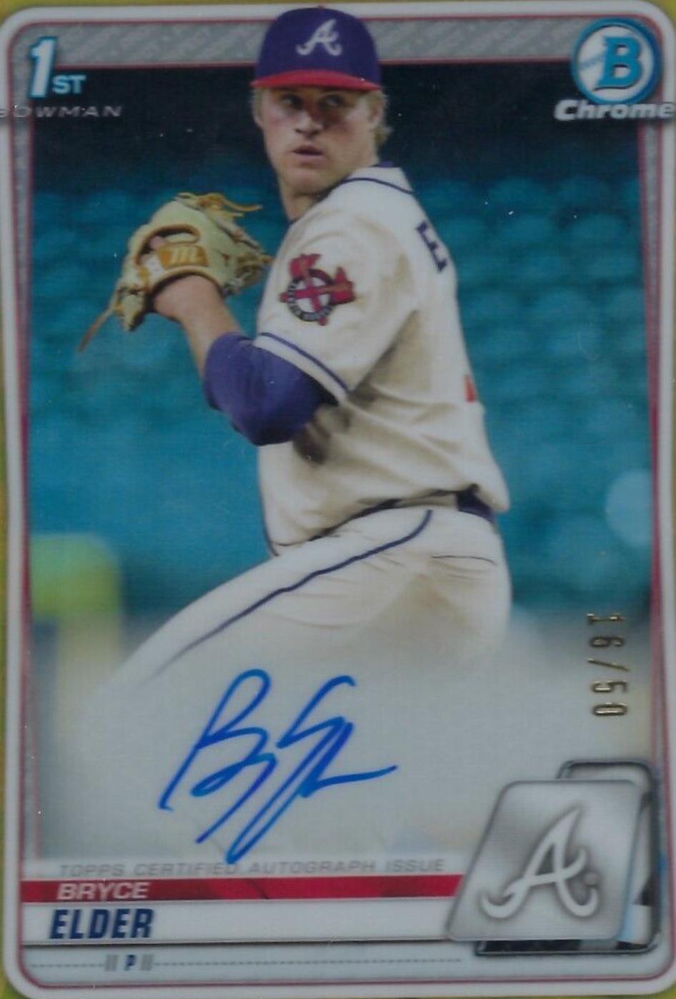 Bryce Elder [Gold Refractor] #CDA-BE Prices | 2020 Bowman Draft