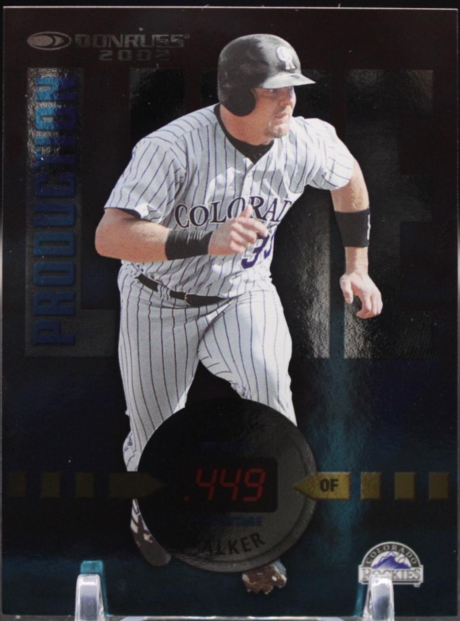 Larry Walker #PL-3 2002 Donruss Baseball Production Line