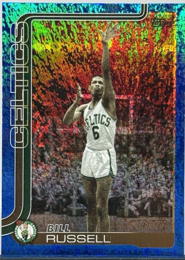 Bill Russell [Holo Blue Foil] #251 Prices | 2025 Topps