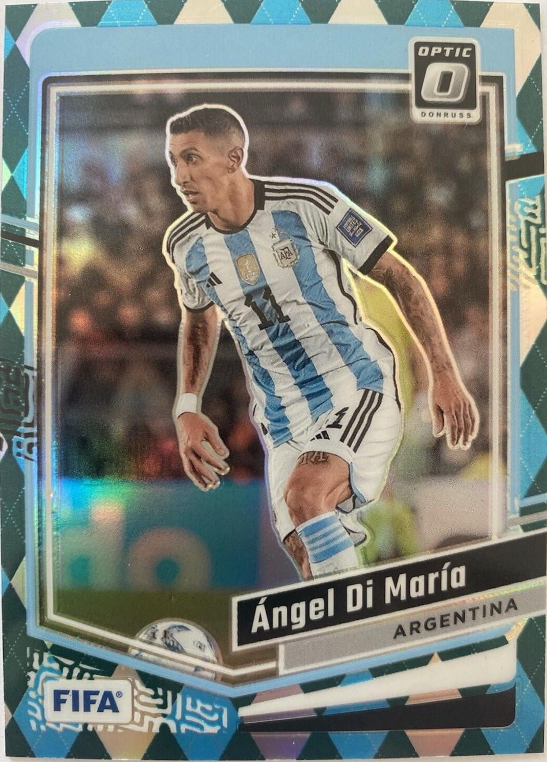 Angel Di Maria [Argyle Optic] #2 Soccer Cards 2023 Panini Donruss