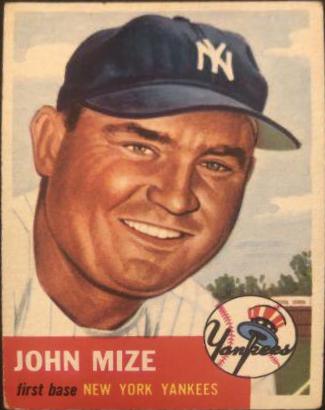 John Mize #77 Baseball Cards 1953 Topps
