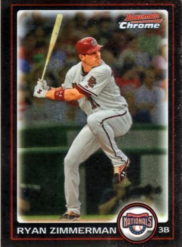 Ryan Zimmerman #10 Baseball Cards 2010 Bowman Chrome