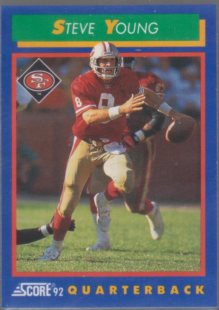 Steve Young #4 Football Cards 1992 Panini Score