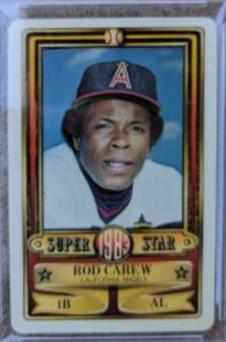 Rod Carew Baseball Cards 1983 Perma Graphics Super Star Credit Cards