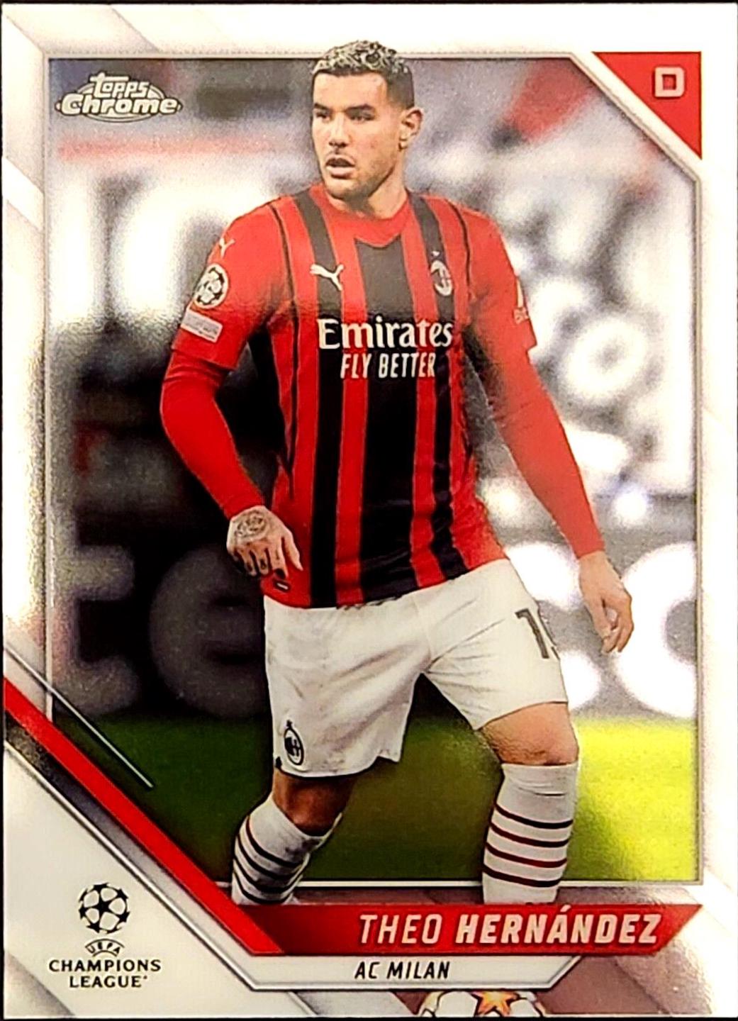 Theo Hernandez #2 Soccer Cards 2021 Topps Chrome UEFA Champions League