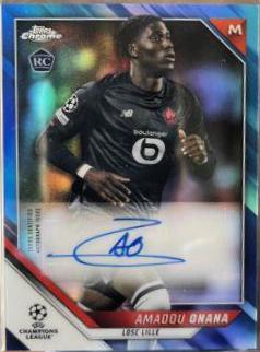 Amadou Onana #CA-AO Soccer Cards 2021 Topps Chrome UEFA Champions League Autographs
